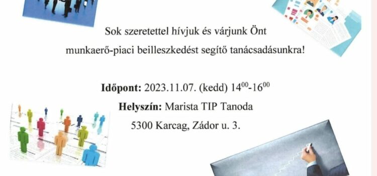 Meghívő a munkaerő-piaci beilleszkedés tanácsadásra