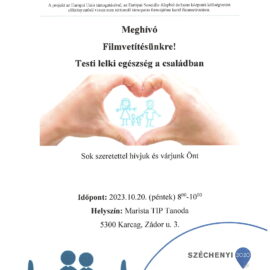 Meghívó a testi-lelki egészség a családban szóló filmvetítésre